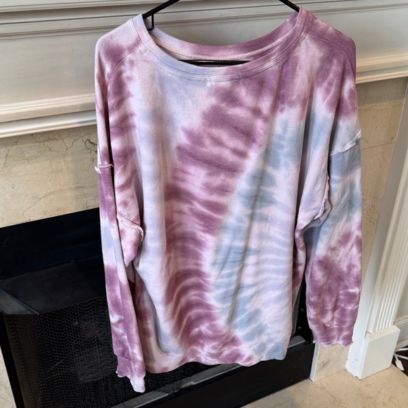 Knox Rose Purple and Gray Tie-Dye Sweatshirt size XL.  Listing #9161 - Picture 6 of 11